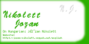 nikolett jozan business card