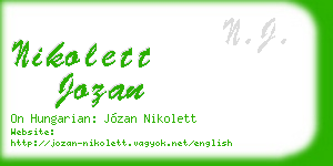 nikolett jozan business card